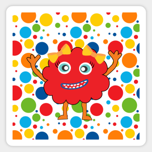 Little Red Monster Sticker